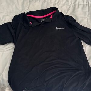 Nike Black Polo with Pink Highlights